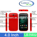White/Red/Black Color 4.0inch OEM mobile phone LB-H402/ OEM Android Phones factory with GMS License                        
                                                Quality Choice